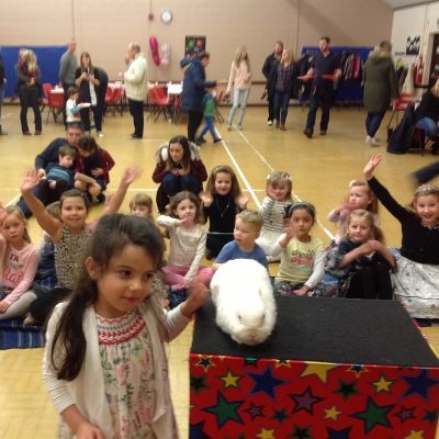 Nottingham magic show with Snowy the rabbit